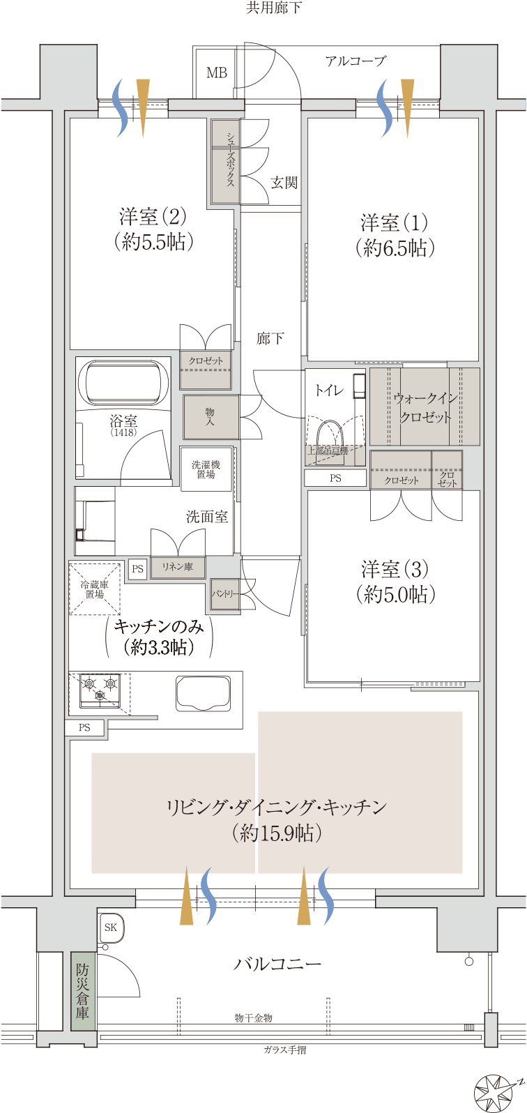 E1type間取り図